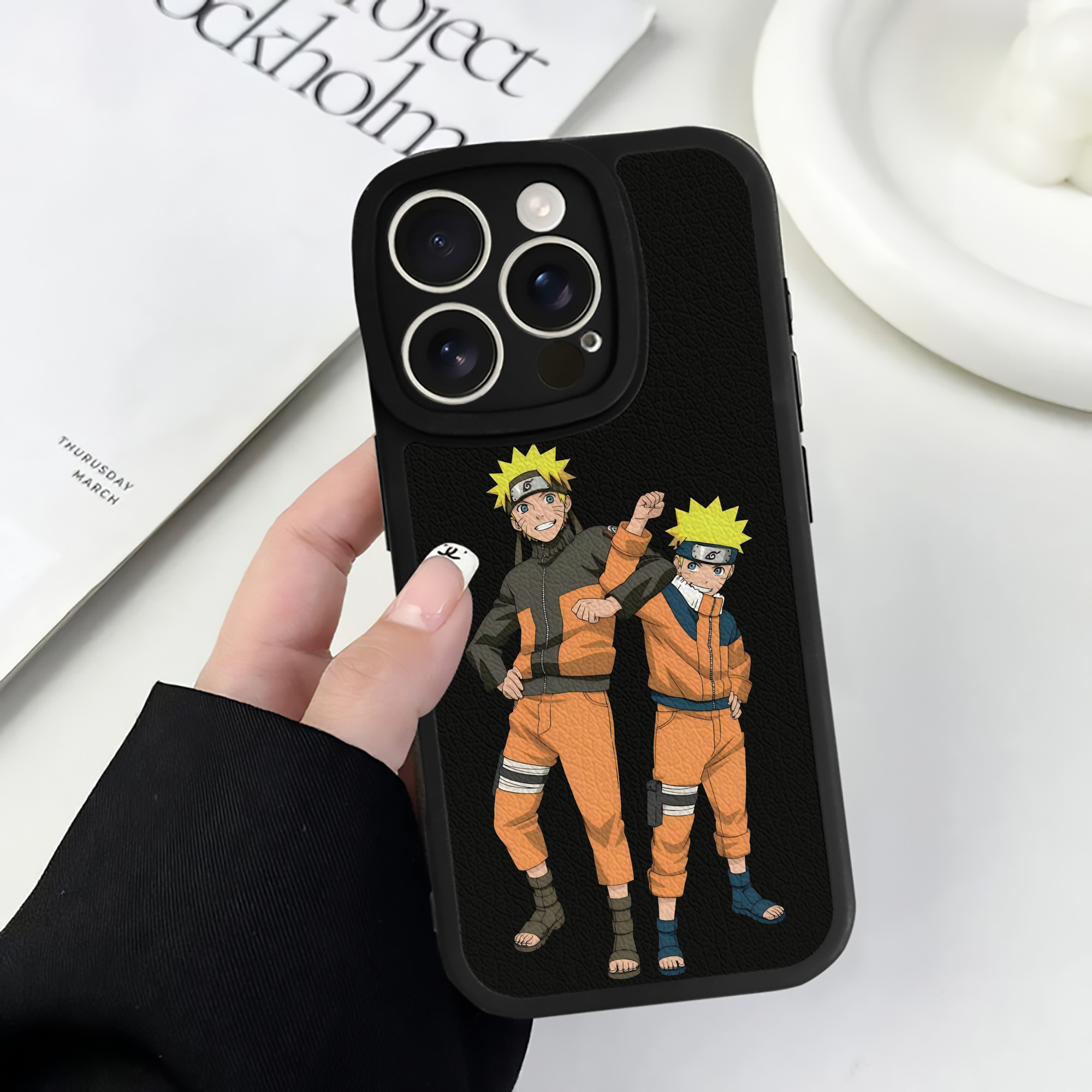 （画像用） NARUTO -ナルト- うずまき ナルト Uzumaki Naruto 【iPhone 16シリーズ対応】シリコンスマホケース（レザー調） 材質：シリコン